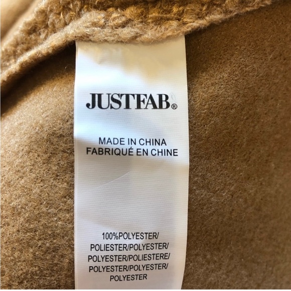 JustFab camel colored teddy jacket - Picture 5 of 6